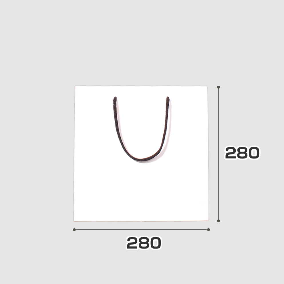 規格サイズ紙袋 Mスクエアサイズの正面写真